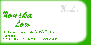 monika low business card